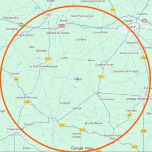 Zone d’intervention Aide Numérique 53 autour de Ballots en Mayenne