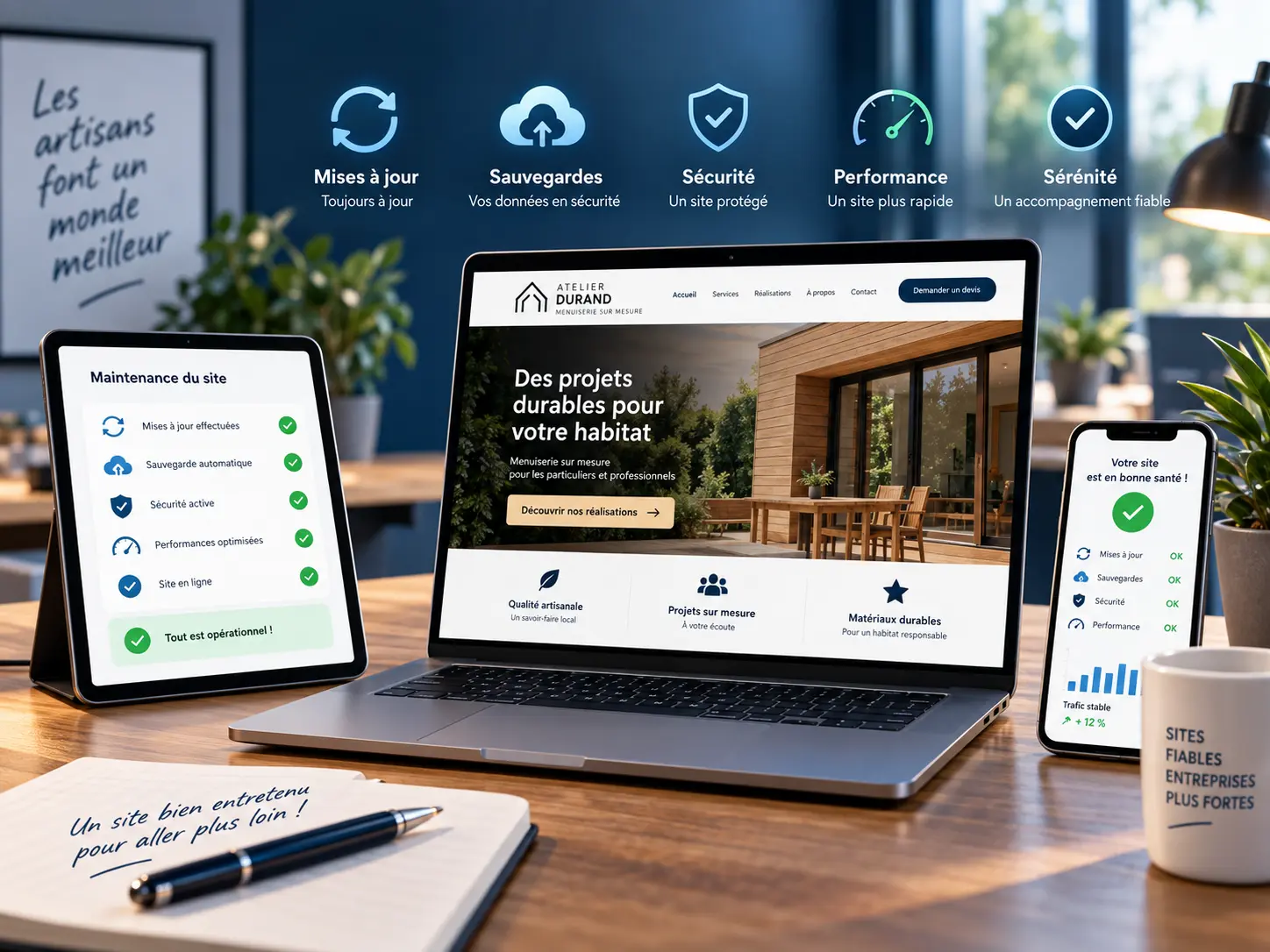Maintenance de site WordPress pour artisans et petites entreprises