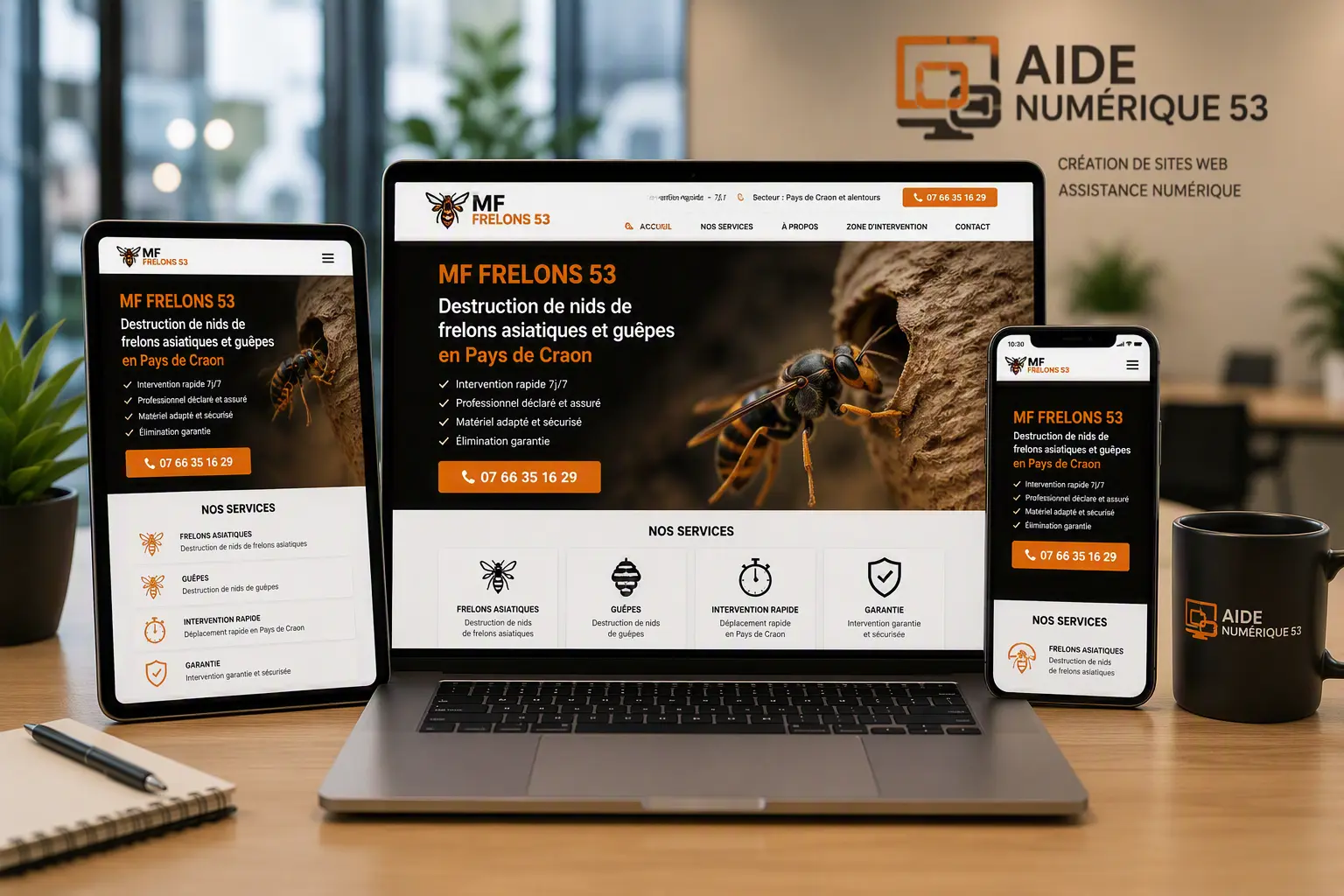 Création de sites web en Mayenne – réalisation MF FRELONS 53